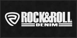 3' x 6' (35" x 69") ColorStar Impressions ROCK & ROLL DENIM  Indoor Logo Mat
