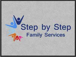 3' x 4' (35" x 47") Colorstar Impressions STEP BY STEP  Indoor Logo Mat