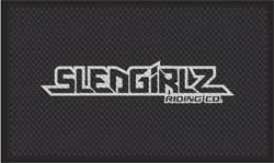 3' x 5' (35" x 56") Superscrape Impressions SLEDGIRLZ  Rubber Logo Mat