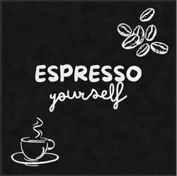 6' x 6'(69" x 69") ColorStar Impressions ESPRESSO YOURSELF  Indoor Logo Mat