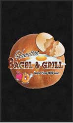 3' x 5' (35" x 58") Digiprint HD HAMILTON BAGLES  Indoor Logo Mat