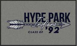 3' x 5' (35" x 58") Waterhog Impressions HD HYDE PARK INDIANS  Indoor/Outdoor Logo Mat