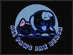 3' x 4' (35" x 45") Waterhog Impressions HD ALL PAWS JAX BEACH  Indoor/Outdoor Logo Mat
