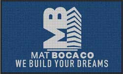 3' x 5' (35" x 59") Waterhog Inlay MAT BOCA CO  Indoor /Outdoor Logo Mat