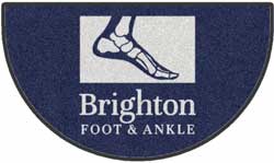 3'6" x 6 (40" x 69") Half Circle Digiprint HD Custom Shapes BRIGHTON Indoor Logo mat