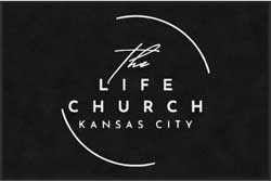 4' x 6' (45" x 69") ColorStar Impressions THE LIFE CHURCH  Indoor Logo Mat
