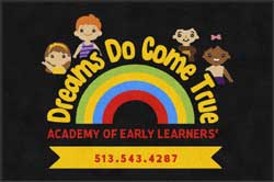 4' x 6' (45" x 69") ColorStar Impressions  DREAMS DO COME TRUE  Indoor Logo Mat