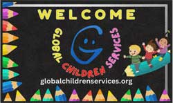 3' x 5' (35" x 58") Digiprint HD GLOBAL CHILDREN  Indoor Logo Mat