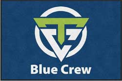 4' x 6' (45" x 69") ColorStar Impressions BLUE BRIGADE  Indoor Logo Mat