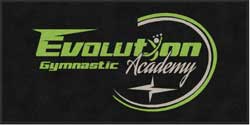 3' x 6' (35" x 69") Digiprint HD EVOLUTION GYMNASTIC  Indoor Logo Mat