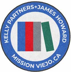 3' Round (35" inches) Digiprint HD Custom Shape KELLY+PARTNERS  Indoor Logo Mat