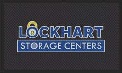 3' x 5' (35" x 56") Superscrape Impressions  LOCKHART STORAGE  Rubber Logo Mat