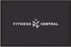 4' x 6' (45" x 69") Superscrape Impressions FITNESS CENTRAL  Rubber Logo Mat