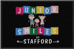 2' x 3' ( 22" x 35") Waterhog Impressions HD  JUNIOR SMILES  Indoor/Outdoor logo mat