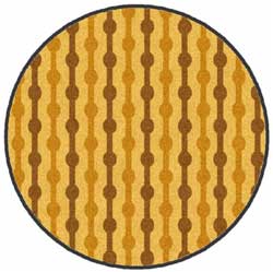 3' Round (35" inches) Digiprint HD Custom Shape DESERT IAW  Indoor Logo Mat