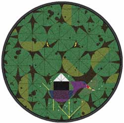 6' Round (68" inches) Digiprint HD Custom Shape GALLINULE IAW Indoor Logo Mat