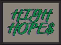 3' x 4' (34" x 45.5") Floor Impressions HIGH HOPE$  Rubber Logo Mat