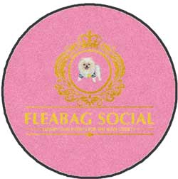 5' Round (58" inches) Digiprint HD Custom Shape FLEABAG SOCIAL Indoor Logo Mat