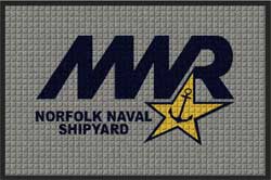 2' x 3' ( 22" x 35") Waterhog Impressions HD NORFOLK NAVAL SHIPYARD Indoor/Outdoor logo mat