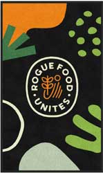 3' x 5' (35" x 58") Digiprint HD ROGUE FOOD UNITES Indoor Logo Mat