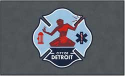 6' x 10' (68" x 119") Colorstar Impressions CITY OF DETROIT FD Indoor Logo Mat