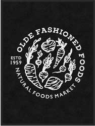 3' x 4' (35" x 47") Colorstar Impressions OLDE FASHIONED FOODS  Indoor Logo Mat