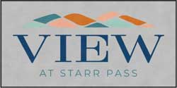 5' x 10' (58" x 119") ColorStar Impressions VIEW AT STARR PASS  Indoor Logo Mat
