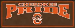 6' x 16' (68" x 190") Colorstar Impressions  CHEROKEE PRIDE  Indoor Logo Mat