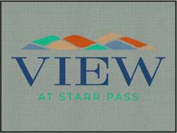 6' x 8' (70" x 95") Waterhog Inlay VIEW AT STARR PASS  Indoor/Outdoor Logo Mat