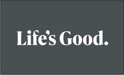 6' x 10' (68" x 119") Colorstar Impressions LIFE'S GOOD Indoor Logo Mat
