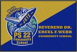 4' x 6' (45" x 69") Waterhog Impressions HD WEBB ELEMENTARY  Indoor/Outdoor Logo Mat