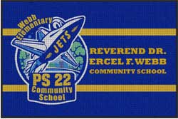4' x 6' (45" x 69") Waterhog Impressions HD WEBB ELEMENTARY  Indoor/Outdoor Logo Mat