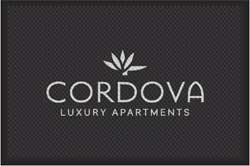 4' x 6' (45" x 69") Superscrape Impressions CORDOVA  Rubber Logo Mat
