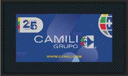 3' x 5' (35" x 56") Superscrape Impressions CAMILI GRUPO Rubber Logo Mat