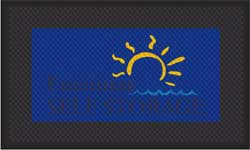 3' x 5' (35" x 56") Superscrape Impressions ENCINITAS Rubber Logo Mat