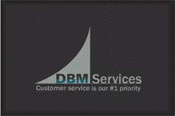 4' x 6' (45" x 69") Superscrape Impressions DBM SERVICES Rubber Logo Mat