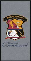 3' x 6' (35" x 69") Digiprint HD BEACHWOOD POLICE Indoor Logo Mat