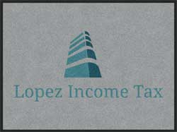 3' x 4' (35" x 47") Colorstar Impressions LOPEZ INCOME TAX  Indoor Logo Mat