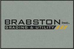 4' x 6' (45" x 69") Waterhog Inlay BRABSTON Indoor /Outdoor Logo Mat