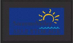 3' x 5' (35" x 56") Superscrape Impressions SORRENTO VALLEY  Rubber Logo Mat