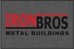 4' x 6' (45" x 69") Digiprint HD IRON BROS  Indoor Logo Mat