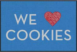4' x 6' (45" x 69") Waterhog Impressions HD BYRD WE LOVE COOKIE Indoor/Outdoor Logo Mat