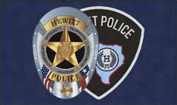 6' x 10' (68" x 119") Digiprint HD HEWITT POLICE DEPT  Indoor Logo mat
