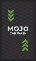 3' x 5' (35" x 56") Superscrape Impressions MOJO CAR WASH  Rubber Logo Mat
