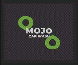 2'6" x 3' (30" x 35") Superscrape Impressions MOJO  Rubber Logo Mat