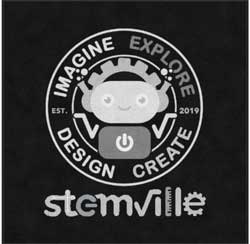 6' x 6'(69" x 69") ColorStar Impressions STEMVILLE GRAY Indoor Logo Mat