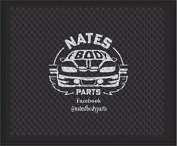 2'6" x 3' (30" x 35") Superscrape Impressions NATES Rubber Logo Mat