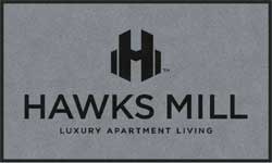 3' x 5' (35" x 58") Digiprint HD HAWKS MILL  Indoor Logo Mat