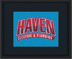 2'6" x 3' (30" x 35") Superscrape Impressions  HAVEN  Rubber Logo Mat