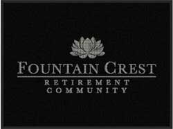 3' x 4' (35" x 45") Waterhog Impressions HD FOUNTAIN CREST  Indoor-Outdoor Logo Mat